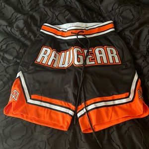 Rawgear Men’s Basketball Shorts Black and Orange